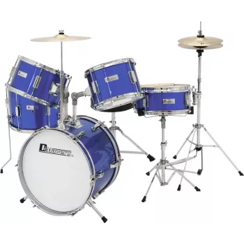 Dimavery JDS-305 Children's Drum Kit Blue with Cymbal and Bass Drum Pedal