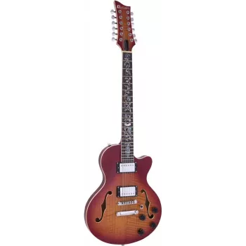 DIMAVERY LP-612 Electric Guitar, Flamed Sunburst 26215180