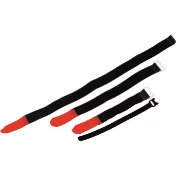 ACCESSORY Hook and Loop Cable Tie 25x300mm Black 10-Pack (30006030)