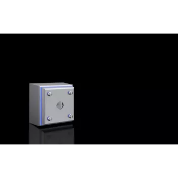 Rittal HD Push Button Enclosure, Stainless Steel 1.4301, Single Hole, IP69/IP69K, Wall Mount, Brushed 1681600