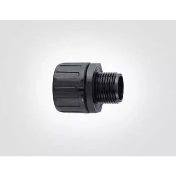 HellermannTyton HG25-S-M25 PA66 BK 10 Straight Connector, M25 Thread, 25 mm Conduit, Black