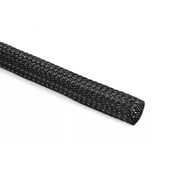 HellermannTyton HEGPL30-PET-BK Expandable PET Braided Sleeve, 18-55 mm, Black, 25 m