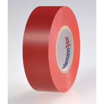 HellermannTyton HTAPE-FLEX15-25x25-PVC-RD Red PVC Electrical Insulation Tape, 25 mm x 25 m, 0.15 mm Thick 710-00134