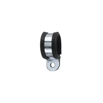 HellermannTyton AFCS63-GS/PVC-BK/ML Screw Mounting Clamp for Cables, Hoses, Pipes, max. Bundle Diameter Ø 63 mm, Chloroprene Protection Profile, Black 166-50608