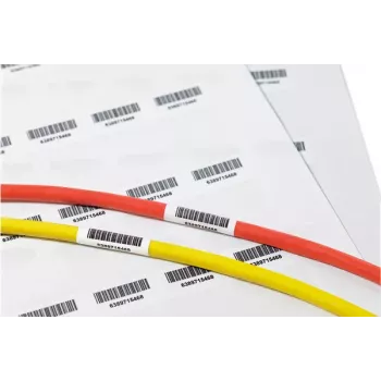 HellermannTyton 594-61104 T808 Polyester Cable Marker, Transparent/White, 25.4 x 38.1 mm, 1000 Pieces