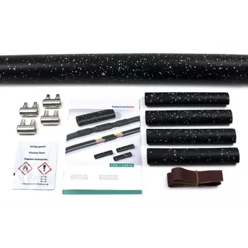 HellermannTyton LVK-C-5x1.5-16 Heat Shrink Tubing, Black, Polyolefin, 4:1, 48mm/12mm, 450mm 380-04014