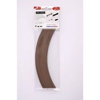 HellermannTyton 308-30314 Heat Shrink Tubing, Brown, 10 Pieces