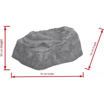 EUROPALMS Decorative Rock Diamond, Fibreglass, Natural Stone Look, 50x40x30cm 83313233