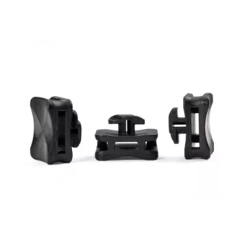 HellermannTyton ACFM8W6.2PT3-PA66/6HIRHS-BK Cable Tie Mount for Profile Rails, Heat Stabilized, Impact Resistant, Black, 25 pcs 151-03249