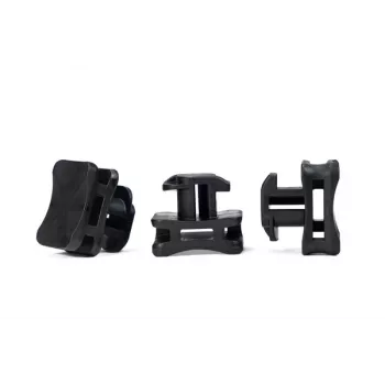 HellermannTyton 151-03055 ACFM2W10PT6-PA66/6HIRHS-BK Cable Fixing Element, Heat Stabilized, High Impact Resistant, Black, 25 pcs