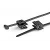 HellermannTyton T50ROSEC5A-PA66W-BK Cable Tie with Clip, 200 mm x 4.6 mm, Black, 100 Pieces 156-03219
