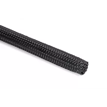 HellermannTyton HEGP12-PET-BK Braided Cable Protection Sleeve, Polyester, Black, 8-17 mm, 100 m 170-11200