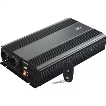 AEG Inverter 1500 W 12 V DC to 230 V AC with Remote Control (10058)