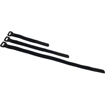 ACCESSORY BS-1 Hook and Loop Cable Tie 25 x 195 mm, Black, 10-Pack 30006023