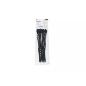 HellermannTyton SOFTFIX® Reusable Cable Tie 260 x 7 mm, Black, 12-Pack 115-07270