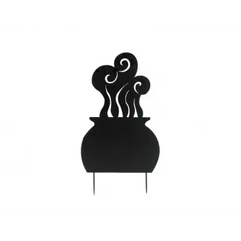 EUROPALMS Silhouette Witch's Cauldron made of Metal, 83 cm 83505103