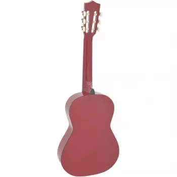 Dimavery AC-303 Concert Guitar 1/2 Size Red with Gig Bag, Tuner, Plectrums and Strap for Beginners