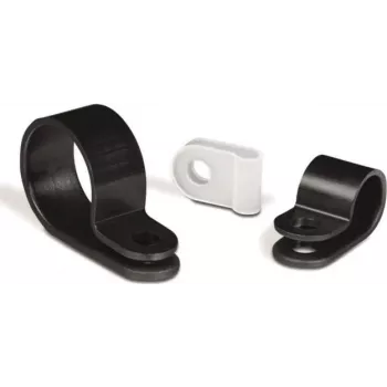 HellermannTyton H9P PA66HS BK 100 Cable Tie Mount, Black, 4.2 mm Hole, M4 Screw, Heat Stabilised PA66, 100 pcs