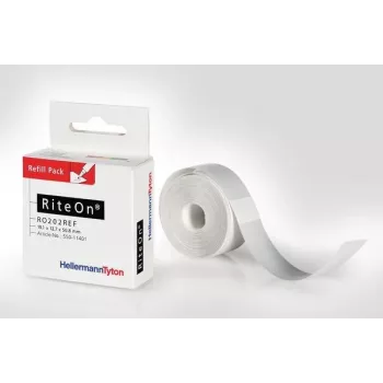 HellermannTyton RO202REF-1401-WH resin thermal transfer ribbon, 140 mm x 300 m, white