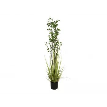 EUROPALMS Evergreen Shrub with Grass, Artificial Plant, 182 cm 82600185