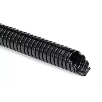 HellermannTyton 166-12013 HG-ELWS12-PA6-BK Corrugated Cable Protection Conduit, Black, 10 mm Inner Diameter, 50 m