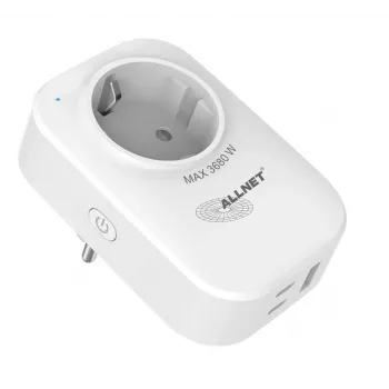 ALLNET ESP32 WiFi Smart Plug with Energy Monitoring and 2x USB Charger ALL3079