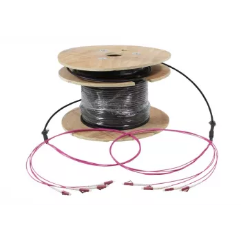SYNERGY21 S217064V2 Fibre Trunk Cable U-DQ(ZN)BH, 4 Fibres, 50/125 OM4, LC/LC, 150 m, Reel