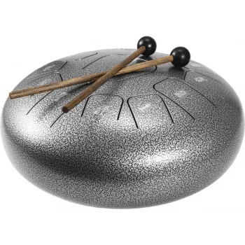 DIMAVERY TD-12 Steel Tongue Drum, 12 Notes, C Major Pentatonic, Silver 26058335