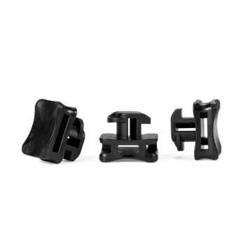 HellermannTyton ACFM7W10PT5.3 Cable Tie Mount for DIN Rail, Impact-Resistant PA66, Black, 25 Pieces 151-03246