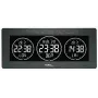 Technoline digital table alarm clock with temperature display, date, snooze function - black