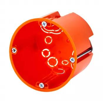 f-tronic HW hollow wall box E117, Ø 68 mm, depth 61 mm, halogen-free, orange 7350165