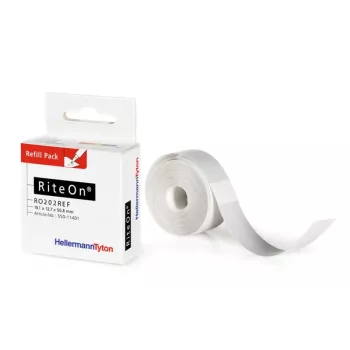HellermannTyton RiteOn Refill Pack Labels RO202REF-1401-WH White 150 Pieces (550-11401)