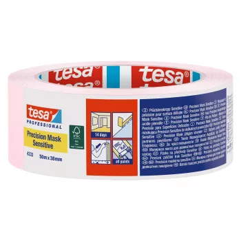 tesa 4333 Precision Mask Light Pink Masking Tape 50 m x 38 mm 04333-00020-02