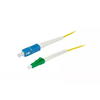 SYNERGY21 S215631V2 OS2 Single-Mode 1-Fibre Patch Cable, LC/APC to SC, 5m, 9/125µm, G.657.A2, 2mm, Yellow