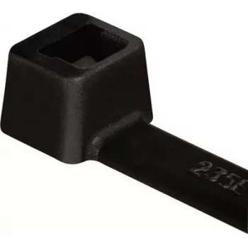 HellermannTyton T-series T18R cable tie with internal teeth, 100 mm x 2.5 mm, black, 100-pack 111-01910