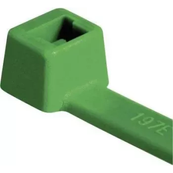 HellermannTyton T18R green cable ties, 100 x 2.5 mm, PA66, 80 N, 100 pieces (116-01815)