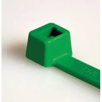 HellermannTyton T18R green cable ties, 100 x 2.5 mm, PA66, 80 N, 100 pieces (116-01815)