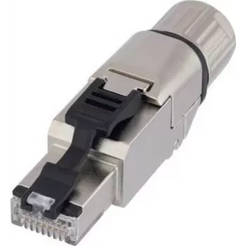 LAPP ED-IE-AXS-6A-A-20-FD-FC Cat.6A RJ45 Field-Termination Plug, Shielded, Tool-Free IDC, Zinc Die-Cast, 10-Pack 21700654