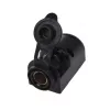 IWH Surface-Mounted DIN Socket 12/24V 16A Black 019009