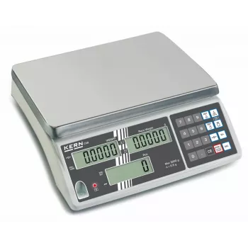 Kern CXB 30K2 Counting Scale, 30 kg x 2 g, Stainless Steel Platform, RS-232, Battery