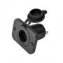 IWH Flush-Mounted 12/24V-DC Socket, max. 20A, Cigarette Lighter Type, Black 19002