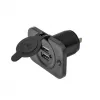 IWH USB Double Built-In Socket 12/24V 2.1A 2x USB-A Black 019006