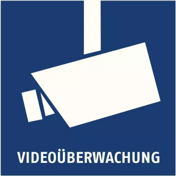ABUS AU1500 Video Surveillance Warning Sticker 90 x 90 mm