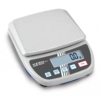 KERN EMS 12K0.1 Precision Scale, 12 kg x 0.1 g, Stainless Steel Platform, RS-232, Mains/Battery