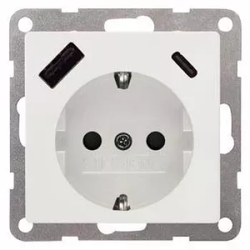 Siemens USB Socket 5UB19701TW01 – 2x USB-A, Titanium White