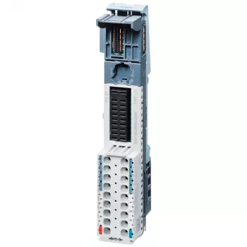 Siemens SIMATIC ET 200SP BaseUnit BU15-P16+A0+2D, Type A0, Push-in Terminals, Light Colour Code, 16 Process Terminals, 2 Diagnostic Terminals, Defines New Potential Group P1 for 2-Wire Sensors, DIN Rail Mounting, IP20 6ES71936BP000DU0
