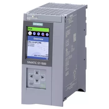 Siemens SIMATIC S7-1500 Failsafe CPU 1515F-2 PN, 500 KB Program Memory / 3 MB Data Memory, 2 PROFINET Interfaces, Integrated Display 6ES75152FN030AB0
