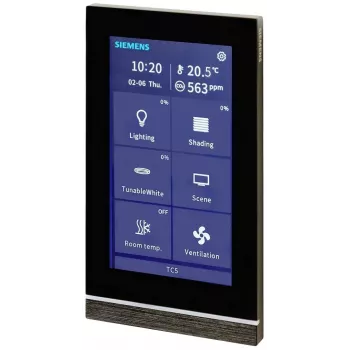 Siemens Touch Control TC5 5 Panel, Black, Flush-Mounted 205/22 (5WG12052AB22)