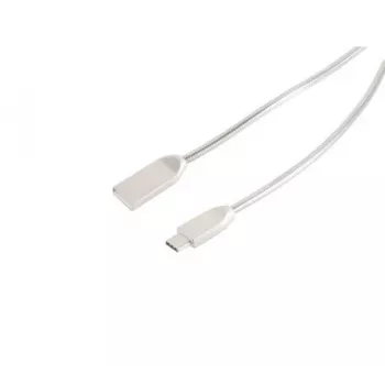 EXERTIS CONNECT USB Charging and Sync Cable A to Type-C 3.1 Steel Silver 1.6m 39910217