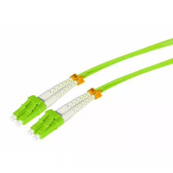 Tecline HD OM5 LC Duplex to LC Duplex Multimode Fibre Optic Patch Cable, 50/125 µm, Lime Green, 25 m 796LL25